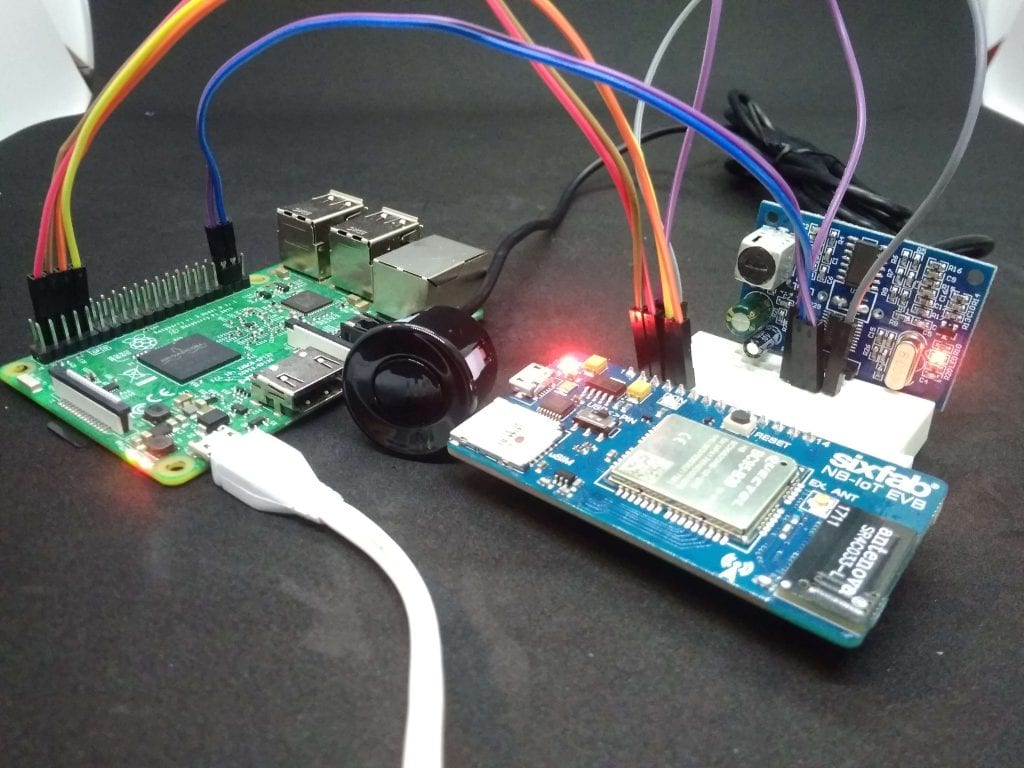 Sixfab NB-IoT EVB. with Ultrasonic Sensor - Sixfab