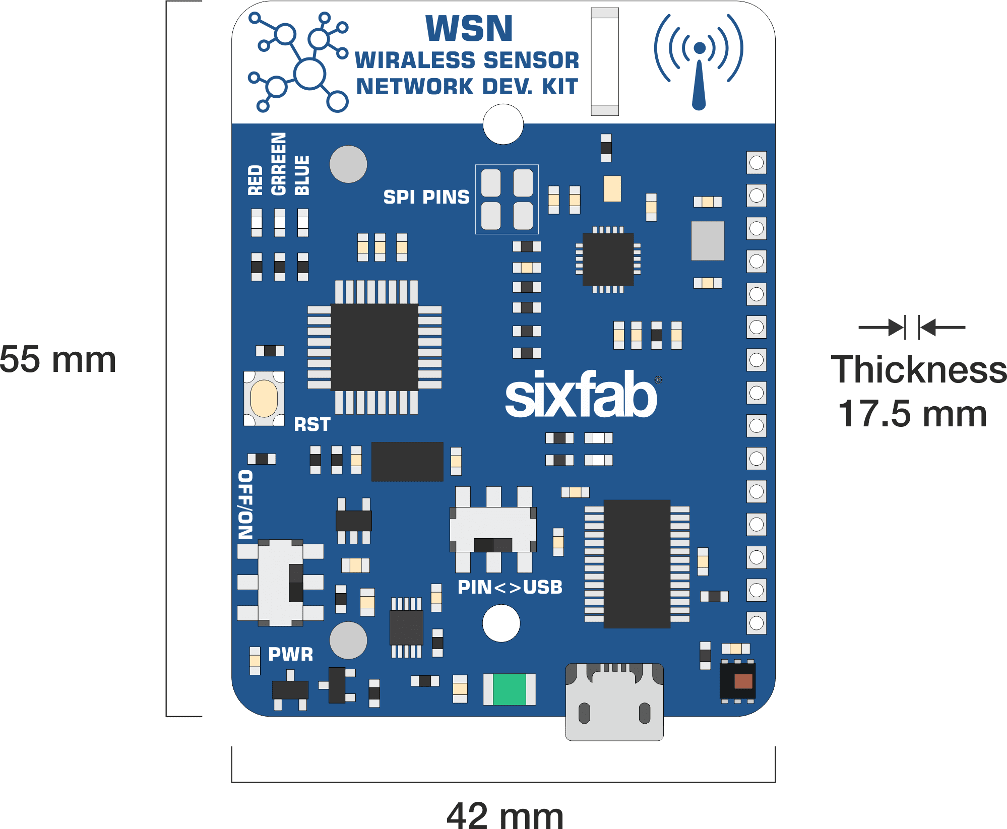 Wireless Sensor Network Development Board *Retired* Sixfab