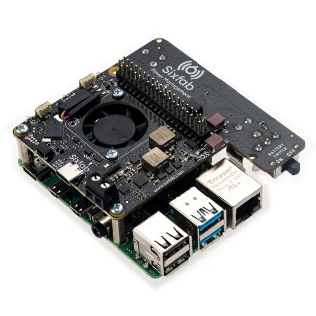 Raspberry Pi Power Management & UPS HAT - Sixfab