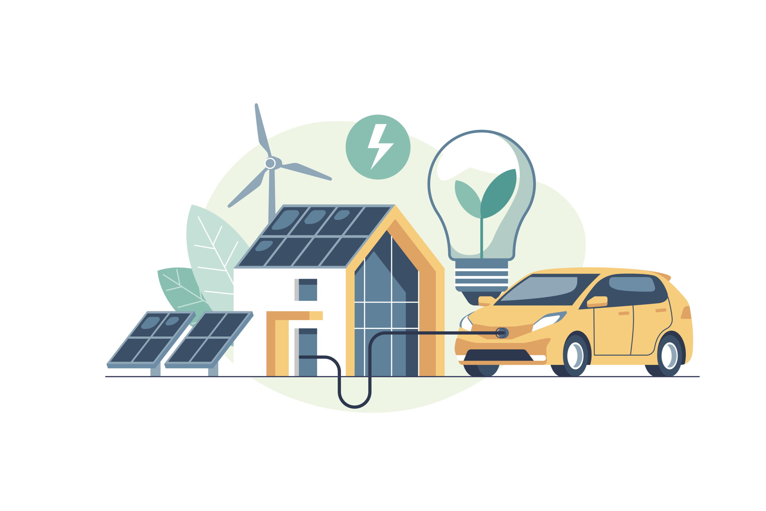 Concept of green energy illustration