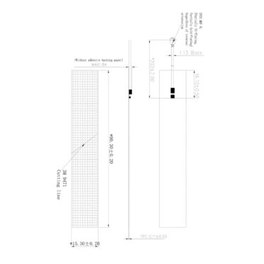 Quectel 5G LTE Ultra Wideband FPC Antenna – MHF4 Plug – 200mm 3