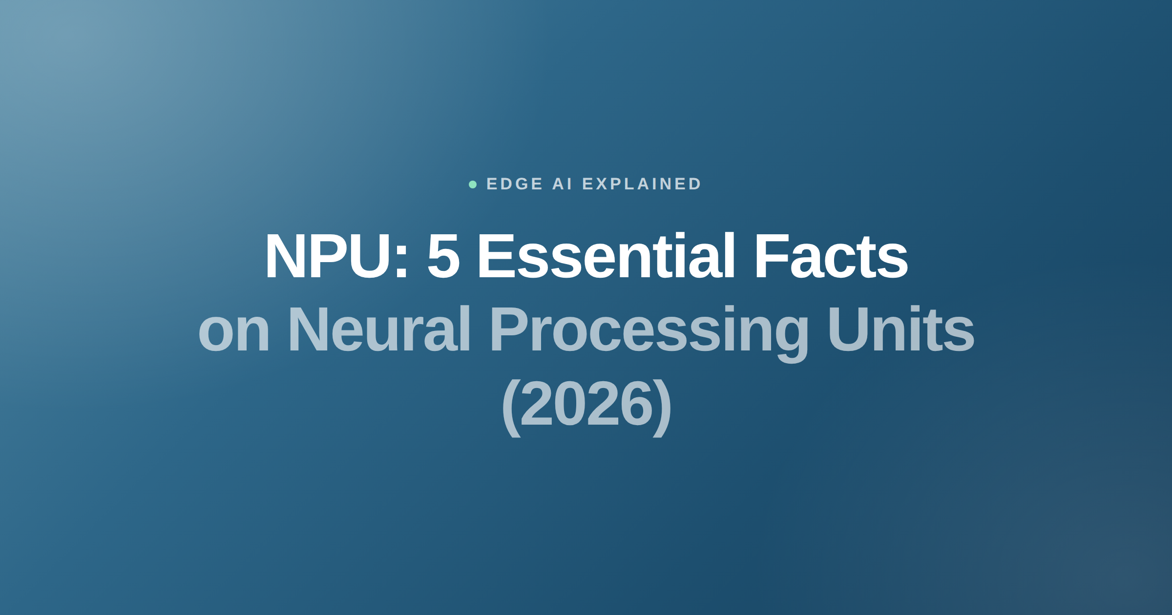 sixfab npu 5 essential facts 2026 teal centered